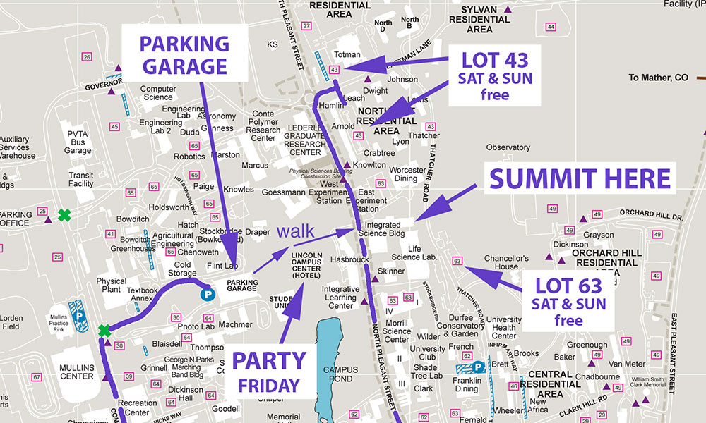 UMass campus map